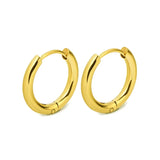 Daiiibabyyy 2PC/Set Stainless Steel Hoop Earrings for Women Men Simple Small Gold Color Earring Cartilage Piercing Jewelry Aretes De Mujer