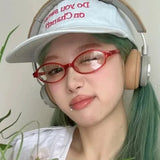 DAIIIBABAYYY  -  Vintage Little Square Frame Glasses Women Y2K Retro Anti-blue Light Eyeglasses Red Green Computer Spectacle Eyewears Goggles