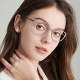 DAIIIBABYYY  -  Blue Light Blocking Women Photochromic Glasses Portable Vintage Optical Spectacle Computer Eye Protection Glass Fashion Eyewear