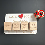 Daiiibabyyy Couples Date Dice Wood Reusable Action Decision Date Night Dice Funny Wooden Gifts Dice Game For Couple Anniversary