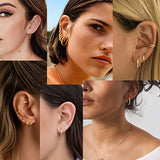 Daiiibabyyy 2PC/Set Stainless Steel Hoop Earrings for Women Men Simple Small Gold Color Earring Cartilage Piercing Jewelry Aretes De Mujer