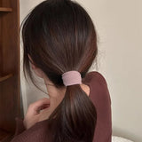 DAIIIBABYYY  -  Wholesale 4 Pieces A Set Soft High Elastic Scrunchie Wide Edge Seam Free Hair Rope Simple Retro Ponytail Rubber Band