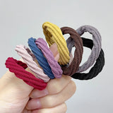 Daiiibabyyy 50PCS/Set Colorful Seamless Elastic Hair Bands For Women Girls Pongtail Holder Hair Tie Rubber Band Hairband Hair Accessories