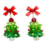 DAIIIBABYYY  -  2024 New Hot Sales Green Crystal Christmas Tree Earrings For Women&Girls Luxury Exquistie Charm Earrings Christmas Holiday Gift