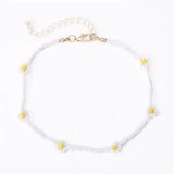 DAIIIBABYYY  -  Kpop Flower Anklet Bracelet Women  Fashion Colorful Seed Beads Chain Charm Bracelet On The Leg Boho Jewelry