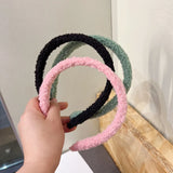 DAIIIBABYYY  -  1.5cm Width Autumn Winter Sweet Plush Hair Band For Girls College Students Face Washing Hairbands Brown Pink Hair Bands Headwear