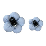 DAIIIBABYYY  -  2pcs Exquisite Sponge Puff Flower Hair Claw Pearl Korean Style Scrunchies Shark Clip Cloth Ponytail Holder Exaggerated Crab Clip