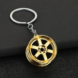 DAIIIBABYYY  -  Hot Sale Racing Steering Wheel Keychain Personality Modified Car Key Chain 6 Speed Gearbox Creative Model Metal Key Chain Gift