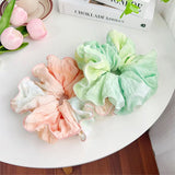 DAIIIBABYYY  -  Summer Small Fresh Oversized Gradient Color Elastic Fabric Scrunchie Simple Temperament Hair Rope High Ponytail Hair Accessories