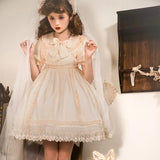 DAIIIBABYYY  -  Summer Authentic Op Short Sleeve Court Style Princess Cute and Sweet Lolita Dress Halloween Party Dresses for Women Girls