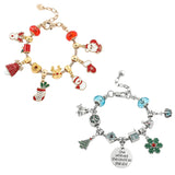 DAIIIBABYYY  -  New Design Charm Bracelet Christmas Santa Claus Crystal Beads Bracelet For Women Girl Korean Sweet Cute Jewelry Xmas Gifts