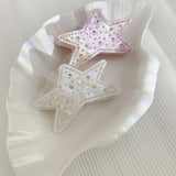 DAIIIBABYYY  -  Korean New Design 7cm Rhinestones Star Hair Clip Fashion Acetate Shark Clip Hair Accessories For Woman Girls