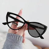 DAIIIBABYYY  -  Fashion Cat Eye Frames Transparent Computer Glasses Women Anti Blue Light Vision Care Optical Classic Vintage Photochromic Lens