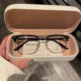 Daiiibabyyy   -  Women Fashion Anti Blue Light Transparent Computer Glasses Frame Men Square Eyewear Blocking Glasses Optical Spectacle Eyeglass