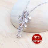 Daiiibabyyy Silver 925 Jewelry Sets Bridal For Women Champagne Zircon Stones Bracelets Earrings Rings Pendant Wedding Necklace Set