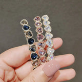 DAIIIBABYYY  -  Steel Fun Jewelry Cute Colorful Crystal Hair Clips Round Triangle Barrettes Hairpin Women Girls Fashion Hair Accessories Gifts