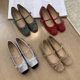 DAIIIBABYYY  -  New Fashion Flats Ballet Shoes Women Female Ballet Round Toe Mary Janes Brand Shoes Shallow Ballerina Soft Moccasin Sliver Mujer