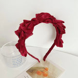 DAIIIBABYYYY  -  1PC Satin Mesh Bow Headband For Woman Girls Bright Silk Hairband Hair Hoop Fashion Hair Accessories Girl