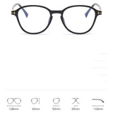 DAIIIBABYYY   -  Portable TR Metal Reading Glasses Black Leopard Round Presbyopia Eyeglasses Anti-blue Glasses Unisex