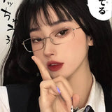 DAIIIBABYYY  -  Japanese Harajuku Glasses Frame Women No Makeup Fashion Anti-blue Glasses Men Contrasting Cute Decorative Glasses Oculos Gafas