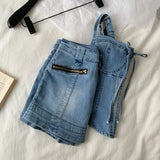 DAIIIBABYYY  -  Sweet Hot Girl Denim Suit Women's Summer Slim Fit Camisole Top High Waisted Short Skirt Two-piece Set Fashion Female Clothes