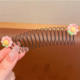 DAIIIBABYYY  - Children's Invisible Broken Hair Hairpin Adult Tiara Tools Curve Needle Bangs Fixed U Shape Insert Hair Styling Comb Accessories