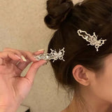 DAIIIBABYYY  -  4pcs Vintage Y2k Punk Butterfly Metal Hair Clips Accessories for Women Cool Barrettes Gothic Girl Hairpins Party Gifts Headdress