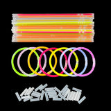 Daiiibabyyy 100pcs Night Glow Sticks Colorful Glow Necklaces Bracelets Cheer Tube Dark Light for Birthday Wedding Party Supplies