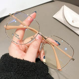 DAIIIBABYYY  -  Fashion Elegant Myopia Glasses Anti Blue Light Glasses Transparent Metal Frame for Women Men Computer Eye Protection Spectacles