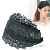 DAIIIBABYYYY  -  Wide Women Hairband Solid Lace Turban Solid Elastic Hair Bands Hair Accessories Headband for Women Girls Headdress