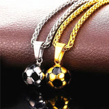 Daiiibabyyy Trendy Football Link Chain Soccer Charm Necklace Pendant Gold Color Sport Ball Jewelry Men Boy Children Gift Pendant Necklaces