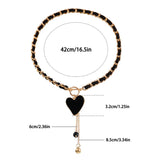 Daiiibabyyy Fashion Personality Goth Heart Pendant Necklaces For Women Girls Punk Choker Necklace Party Jewelry Halloween Accessories Gifts