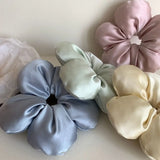 DAIIIBABYYY  -  Korean Exaggerated 3D Flower Hair Rings Sweet Sponge Oversize Large Satin Hair Scrunchies Hair Ropes Headbands Hair Accessories