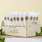 Daiiibabyyy Wood Wedding Kraft Paper Confetti Cones Holder Support For Wedding Cones Wedding Decor Confetti Tray Paper Cones Bride To Be