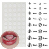 DAIIIBABYYY  -  Sticker Fake Belly Eyebrow Lip Piercing Stud Non Piercied Earring Stud Set New Fake Nose Ring Piercing Jewelry Dermal Anchor Top