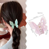 DAIIIBABYYY  -  New Fairy Butterfly Hair Claw Acetate Crab Hair Clip Summer Sweet Princess Shark Clip for Women Girl Hairpin Hair Accessories