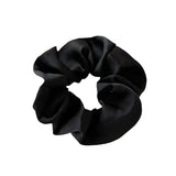 DAIIIBABYYY  -  Summer Satin Fabric Large Scrunchies Solid Color White Brown Hair Rope Ties Women High-end Temperament Headband Ponytail Holder