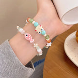 DAIIIBABYYY  -  Cartoon Cute Frog Fish Starfish Beaded Bracelet For Women Girls Sweet Lovely Colorful Star Charm Bracelet Fashion Jewelry Gifts