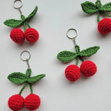 DAIIIBABYYY  -  Crochet Cherry Keychain cute Charm women