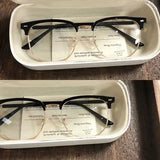 DAIIIBABYYY  -  Metal Square Half Frame Glasses Women Men Semi Rimless Computer Reading Eyeglass Anti Blue Light Goggle Spectacle Eyewears