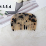 DAIIIBABYYY  -  Fashionable Simple Marble Textured 7.3CM U-shaped Hair Comb Retro Colorful Acetic Acid Portable Comb Hair Accessories