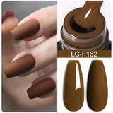 Daiiibabyyy 7ml Translucent Jelly Amber Gel Nail Polish Brown Coloured Varnish Gel Long Lasting Semi Permanent UV Nail Art Manicure