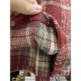 DAIIIBABYYY  -  Sweet Hot Girl Retro Plaid Patchwork Woolen Skirt Women's Autumn/Winter High Waisted A-line Long Skirt Fashion Female Clothes