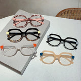 DAIIIBABYYY  - New Polygon Women Eyeglasses Frame 2024 Stylish Candy Color Computer Eyewear Trendy Brand Design Fashion Lady Spectacles