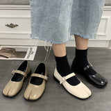 DAIIIBABYYY  -  Spring New Brand Women Flat Shoes Fashion Split Toe Laofer Shoes Soft Flat Heel Ladies Casual Outdoor Mary Jane Shoes