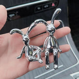 Daiiibabyyy Kawaii Rabbit Ornament Car Accessories Decorative Imitation Iron Creative Desktop Ornament Room Decor Cute Children Gifts