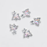 DAIIIBABYYY  -  2/5/10pcs Y2k Accessories Rhinestone Butterfly Heart Jewelry Pendant DIY Handmade Earrings Bracelet Necklace Pendant Material