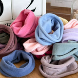 DAIIIBABYYY  -  Wholesale 4 Pieces A Set Soft High Elastic Scrunchie Wide Edge Seam Free Hair Rope Simple Retro Ponytail Rubber Band