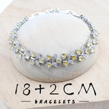 Daiiibabyyy Plant Yellow Zircon 925 Silver Jewelry Sets Bridal Bracelets Earrings Rings Pendant For Women Wedding Necklace Set