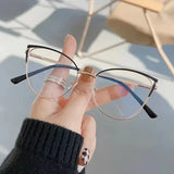 DAIIIBABYYY  -  New Brand Design Retro Lady Cat Eye Glasses Frame Fashion Anti Blue Light Eyeglasses Computer Goggles Women Reading Glasses Men